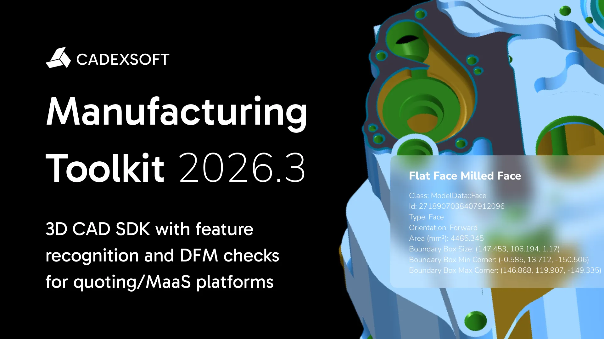 Improvements in CNC and sheet metal recognition, wall thickness analysis, progress reporting, and Workbench & Web functionality in Manufacturing Toolkit 2026.3