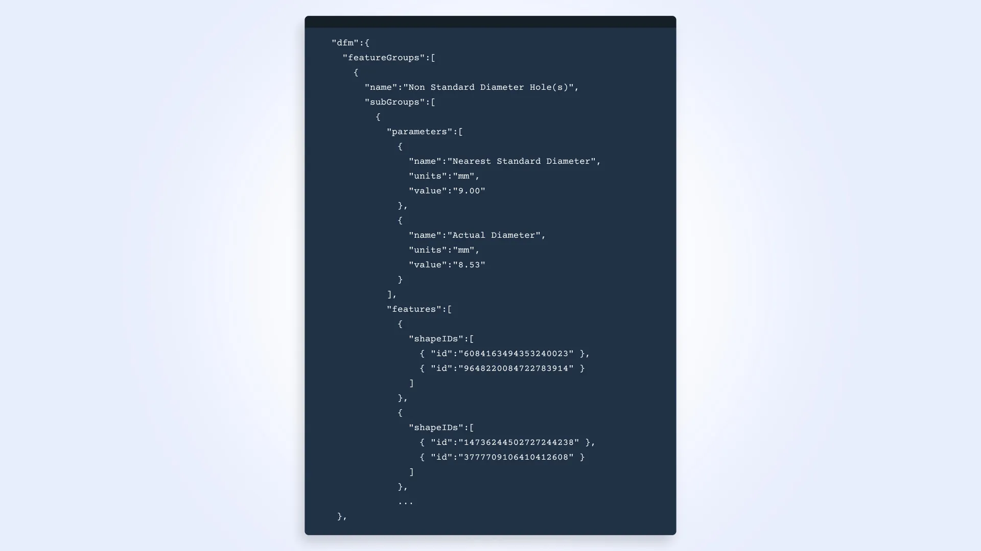 Example of JSON file using persistent ID&#x27;s