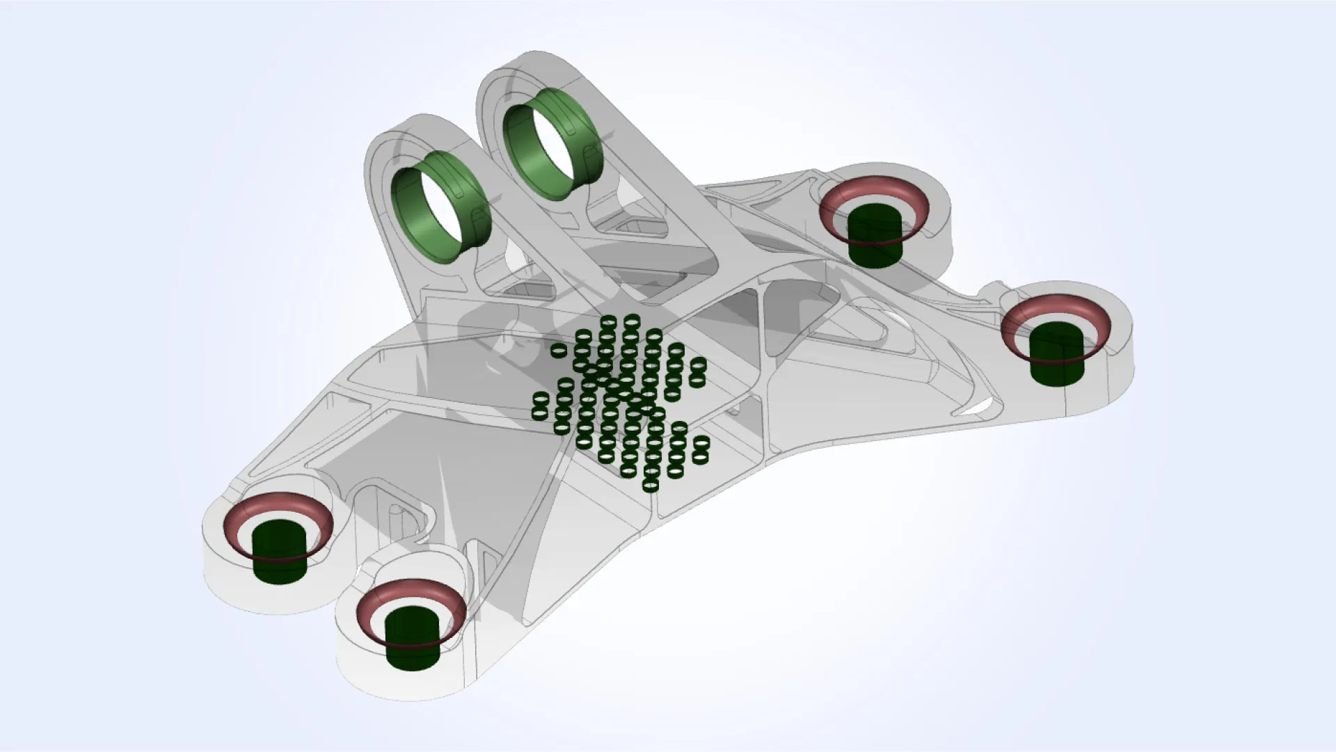Holes and countersinks detected in a STEP model