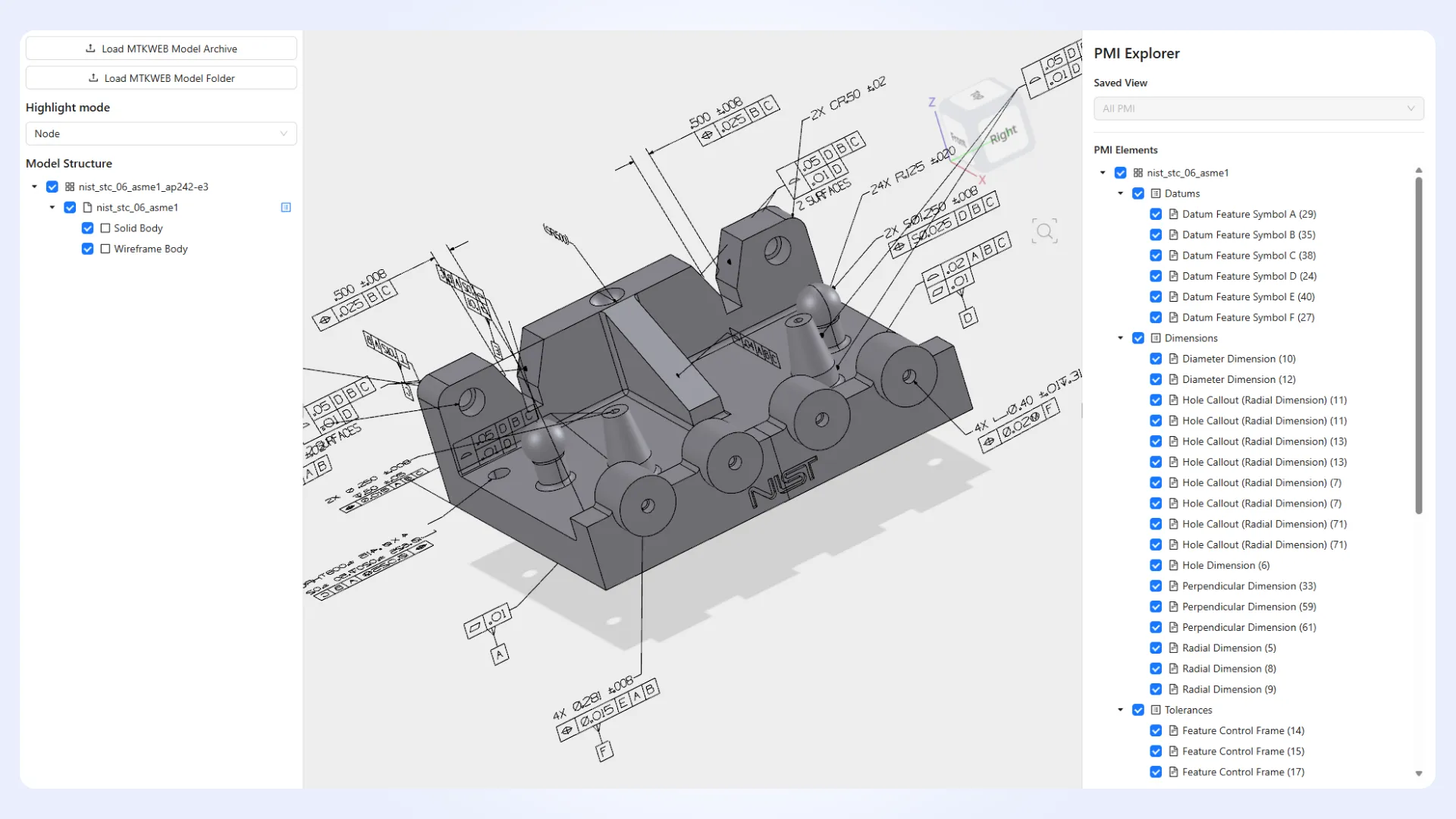 PMI Explorer example in MTK Web