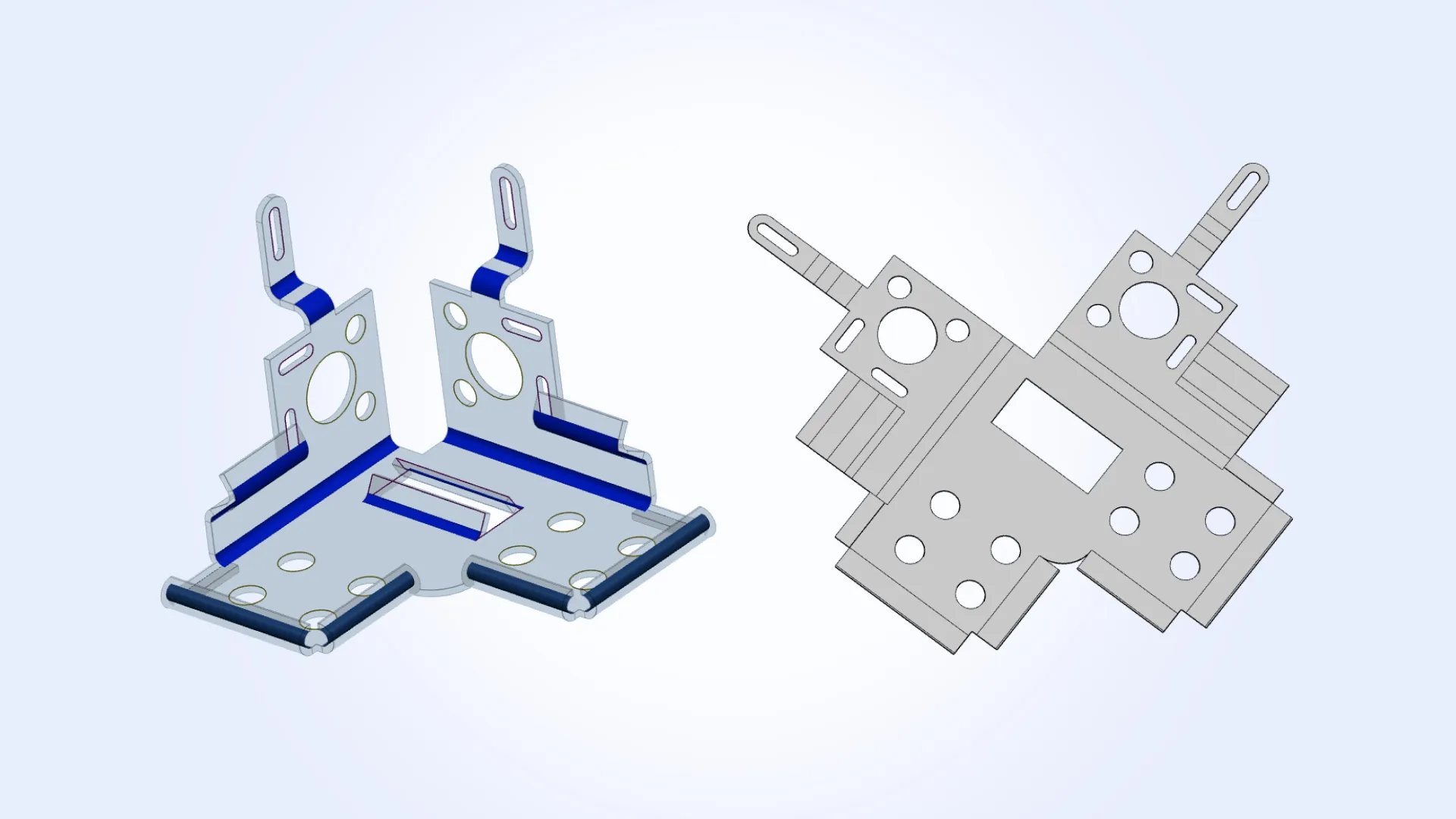 Bend recognition and unfolding in sheet metal
