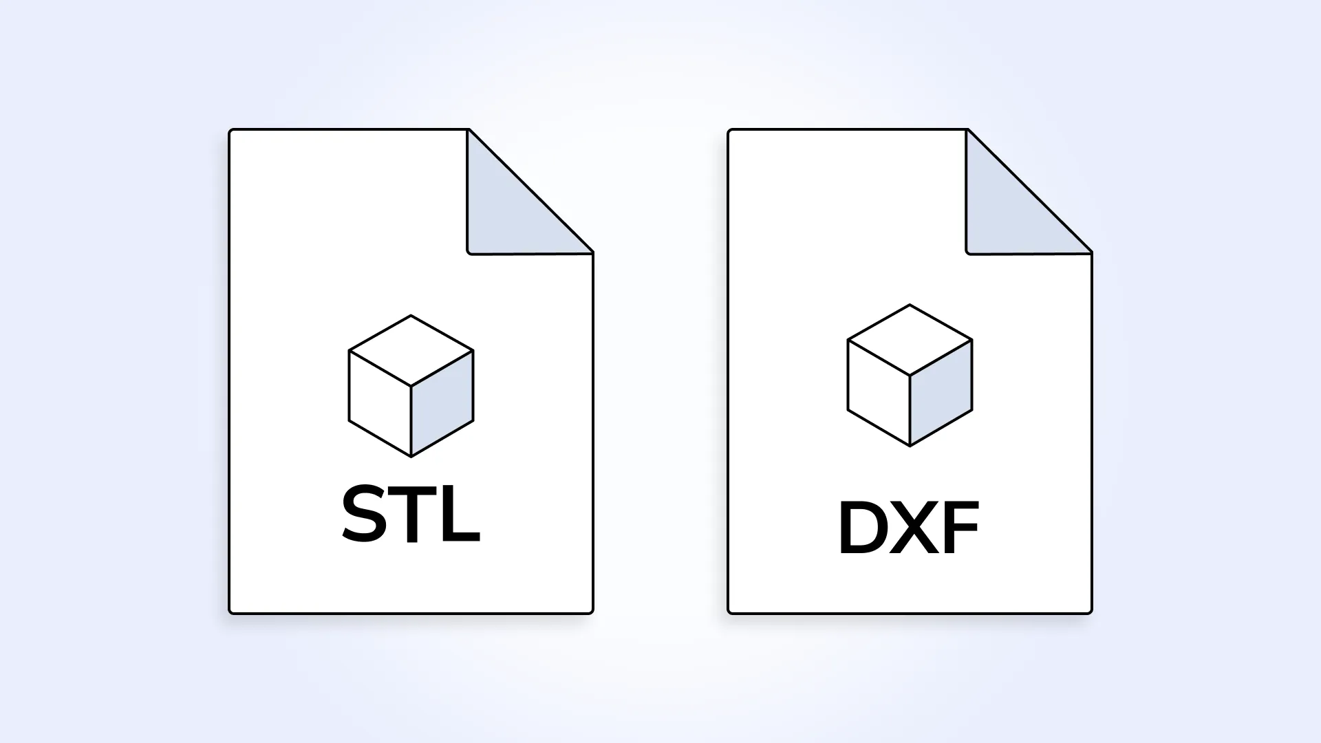 New STL and DXF formats New STL and DXF formats
