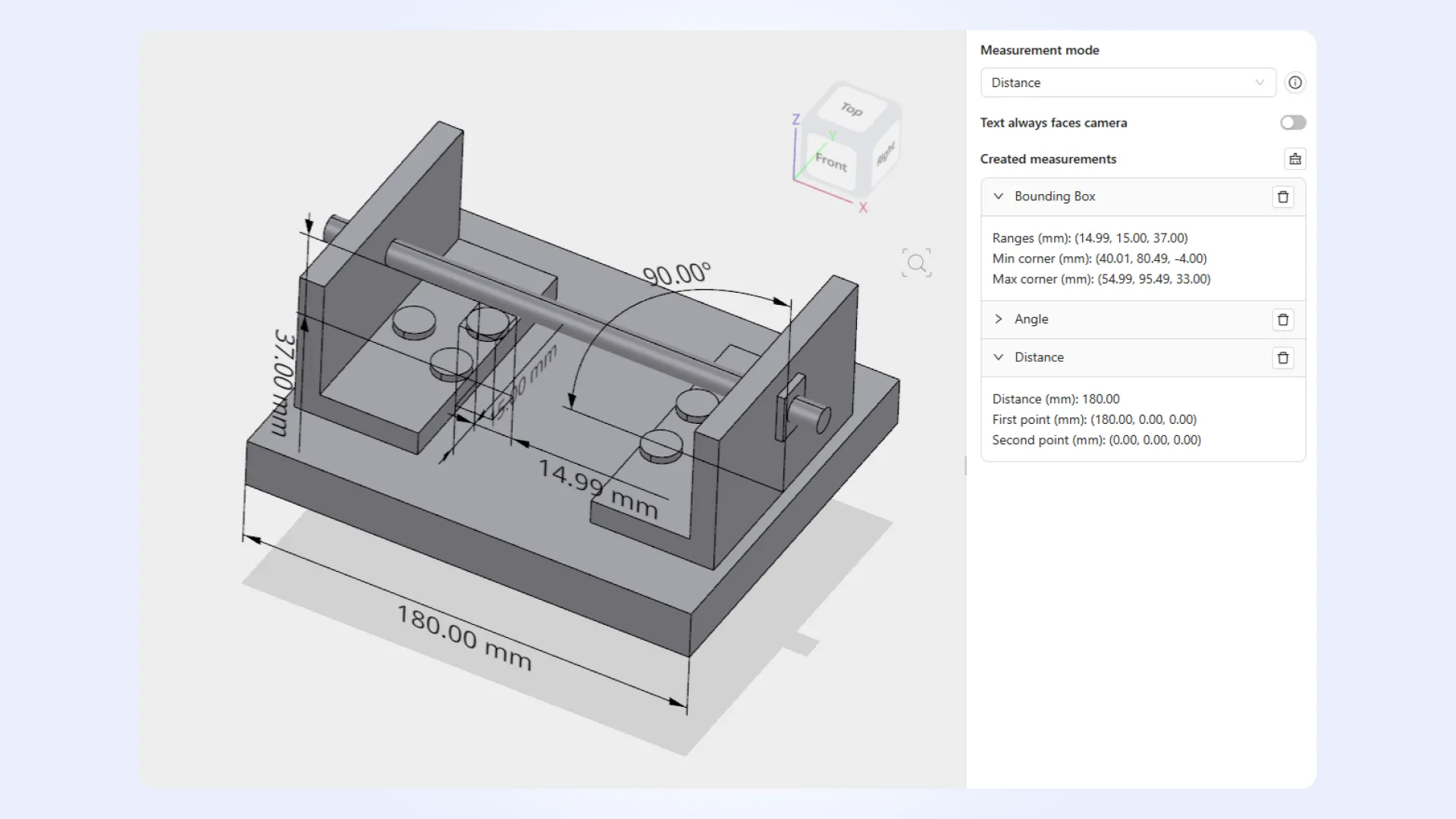 Measurement Creating Viewer example in MTK Web