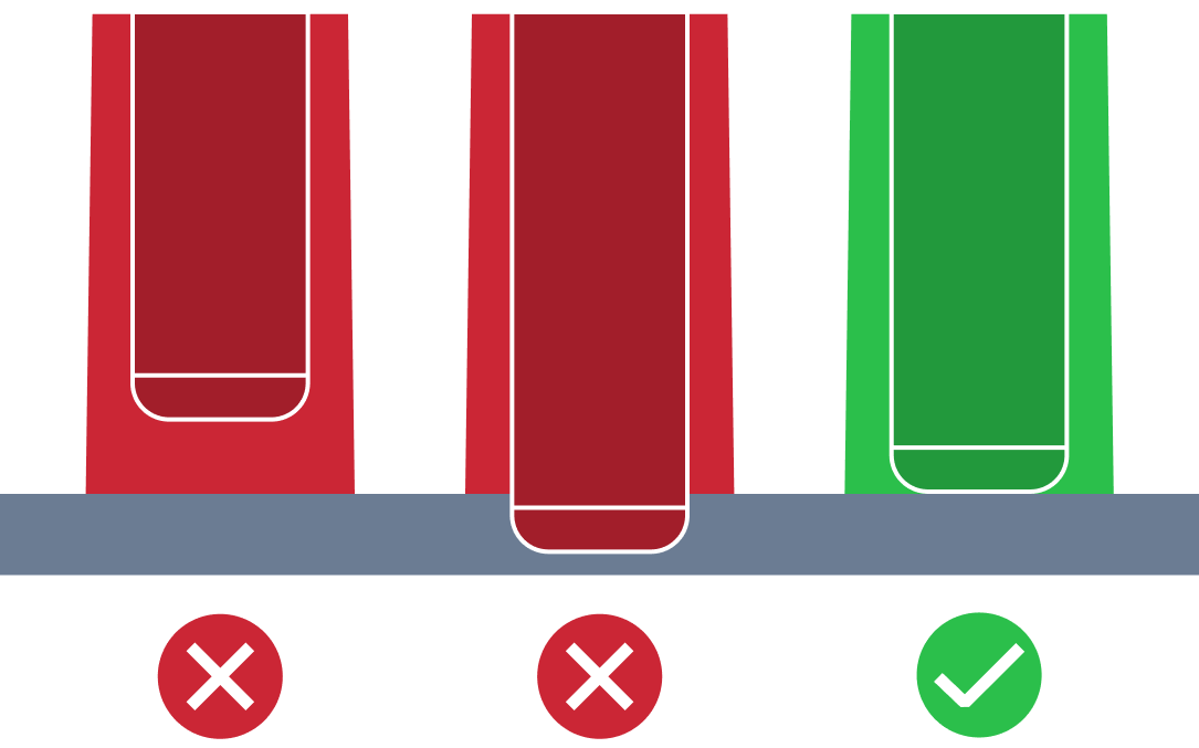 Irregular screw boss core depth