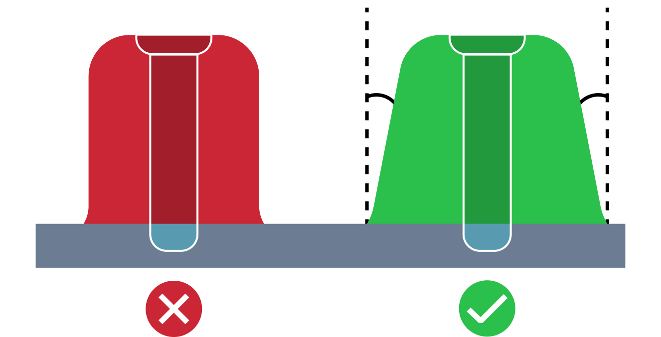 Small screw boss draft angle