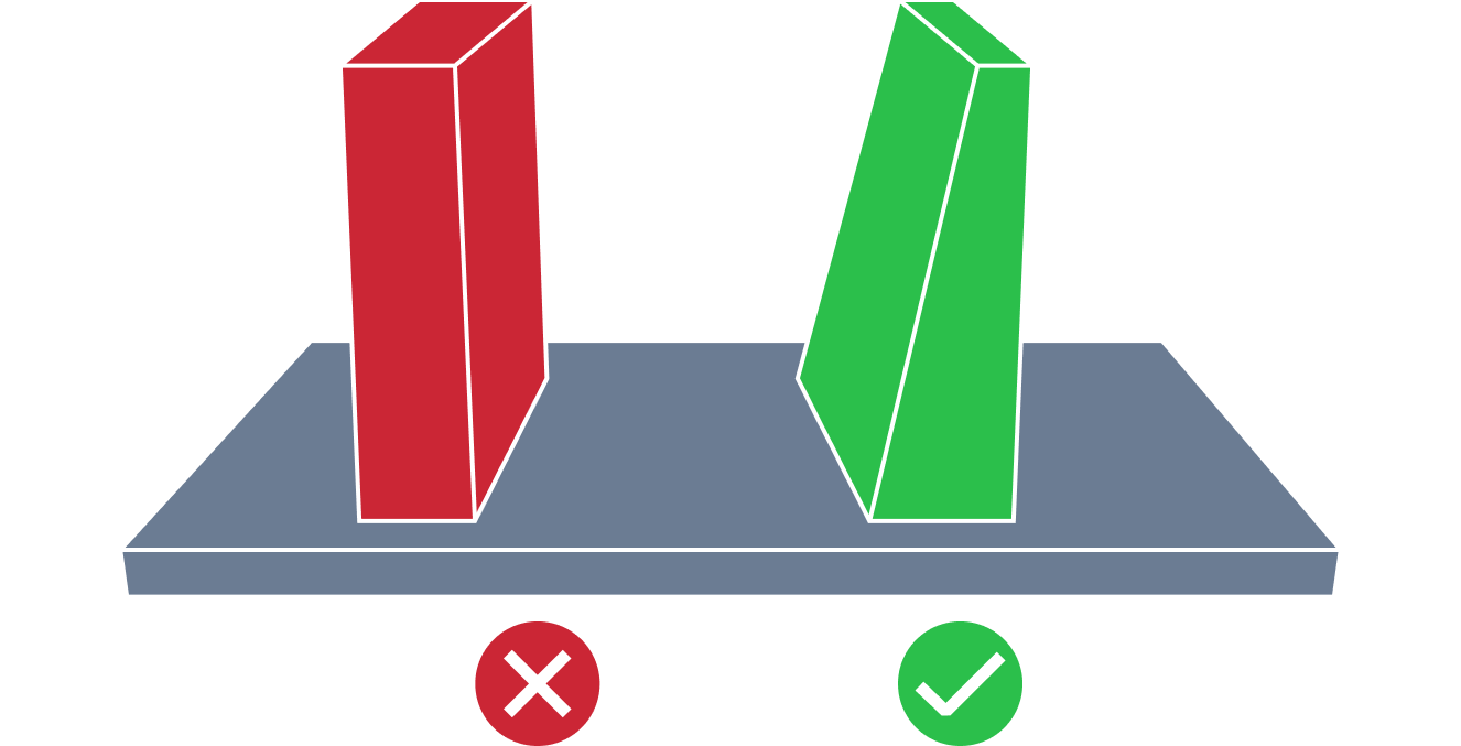 Small wall draft angle