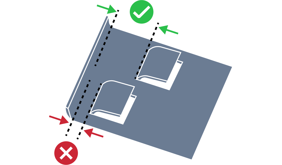 Small distance between bend and louver
