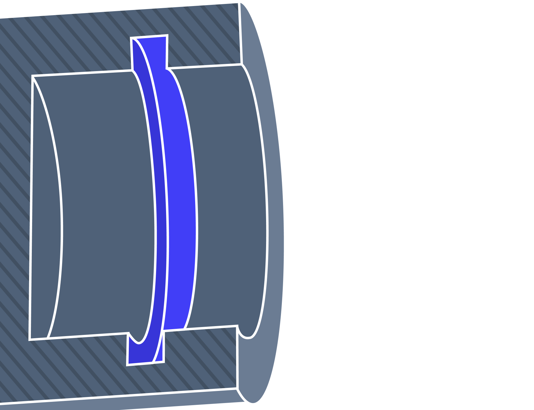 Inner diameter turning groove