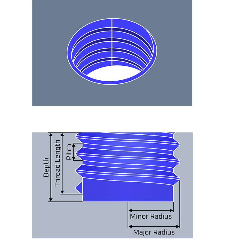 Threaded hole